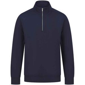 Henbury Unisex Adult Sustainable Quarter Zip Sweatshirt / Navy